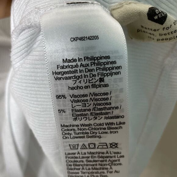 Madewell MWL Ribbed Split Neck Crop Tank NF348 Medium - Picture 6 of 8